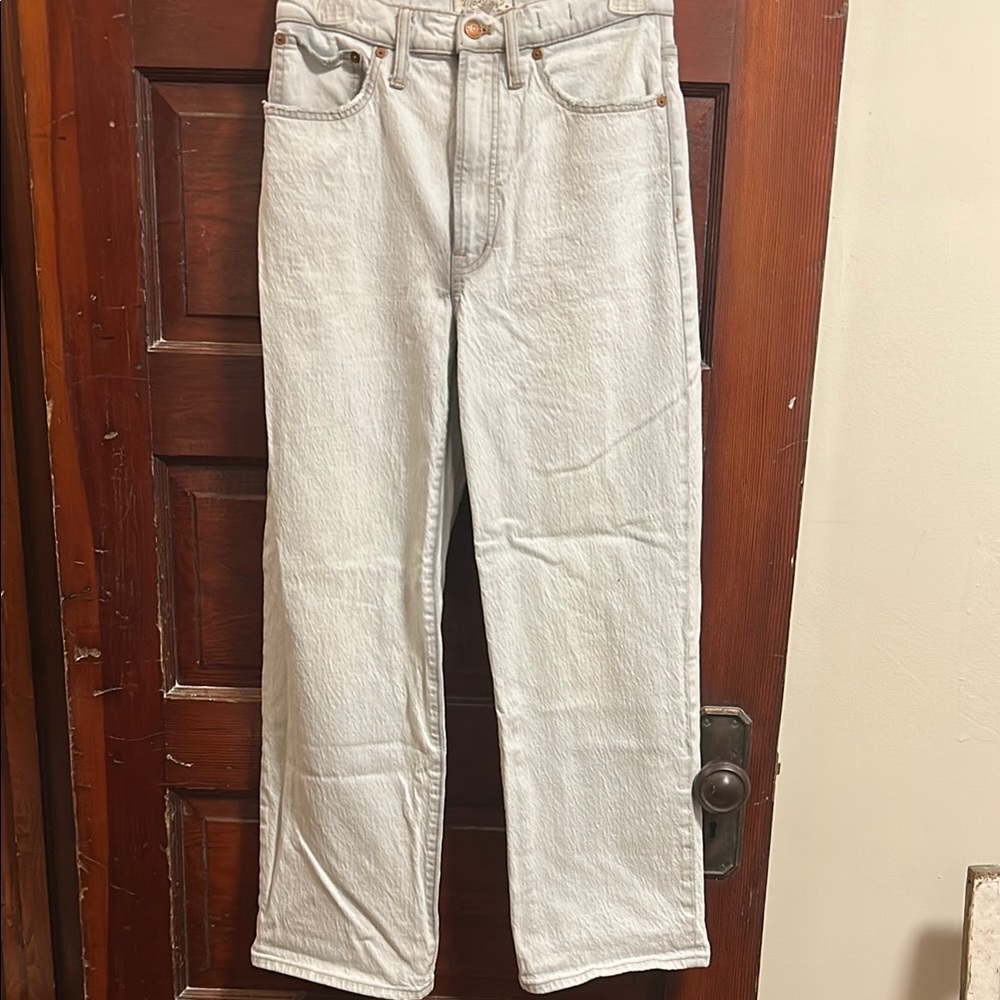 Madewell White Straight Leg Jeans
